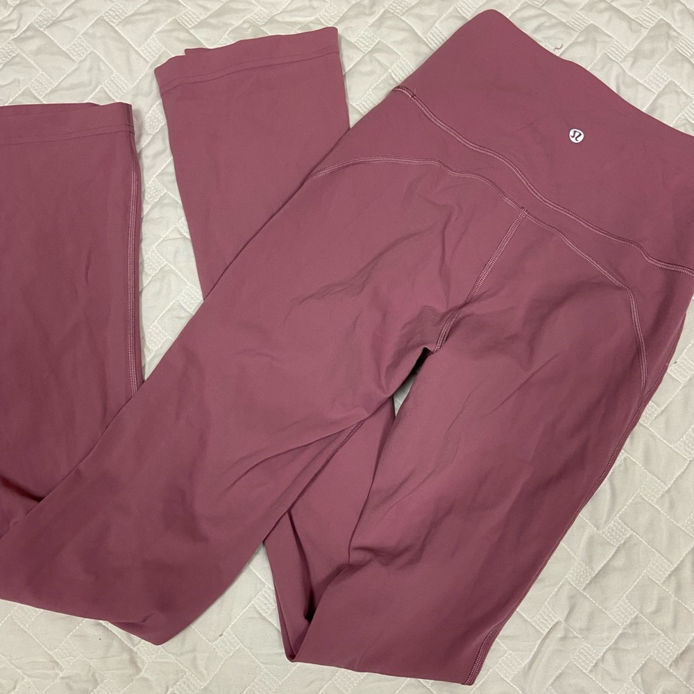 COPY - dusty pink lululemon groove flare leggings! size 4